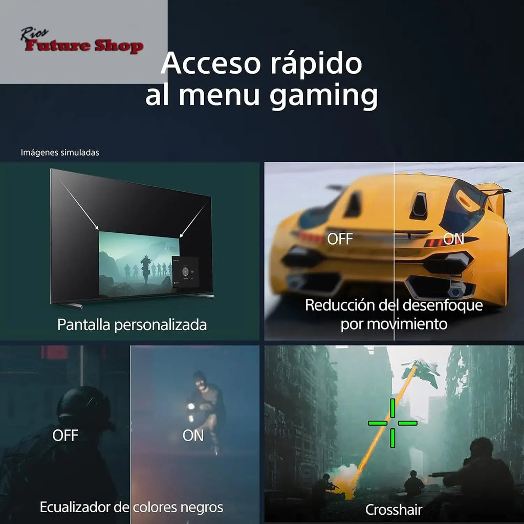 Sony BRAVIA XR-85X90L, 85 Pulgadas, TV Full Array LED, 4K HDR, Smart Google TV, Funciones Eco, Bravia Core, Menú Gaming para PlayStation5, Marco de Aluminio - Rios Future Shop