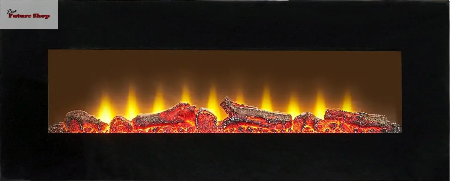 Sureflame WM-9331 - Chimenea eléctrica de pared con mando a distancia (107 cm), color negro - Rios Future Shop