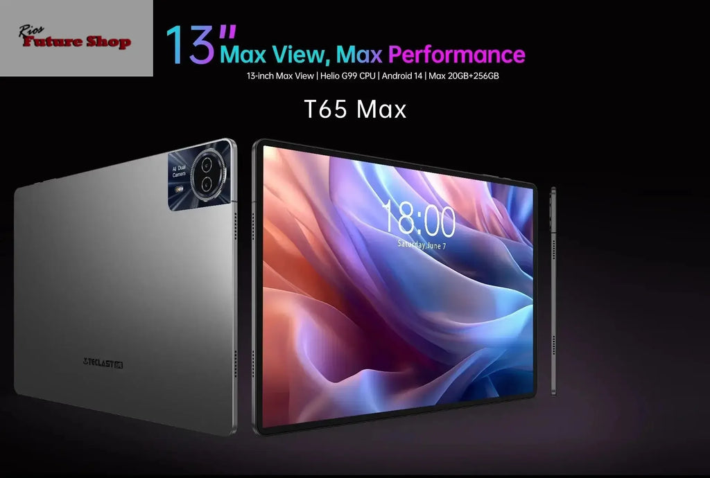 T65 Max 13" HD Display Android 14 Tablet MediaTek - Rios Future Shop