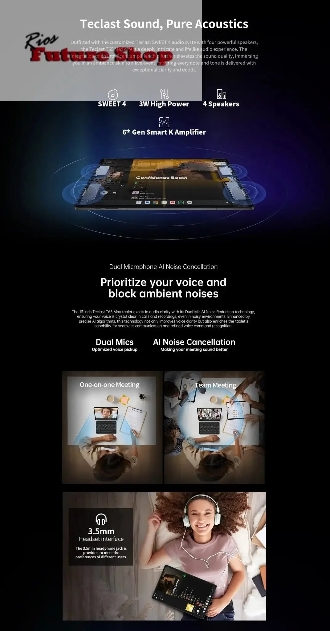 T65 Max 13" HD Display Android 14 Tablet MediaTek - Rios Future Shop