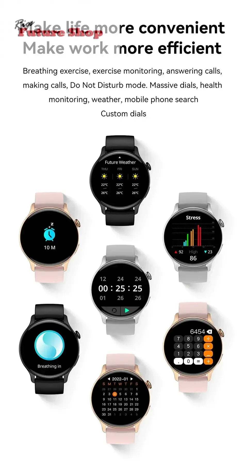 True AMOLED Sports Smart Watch - Rios Future Shop