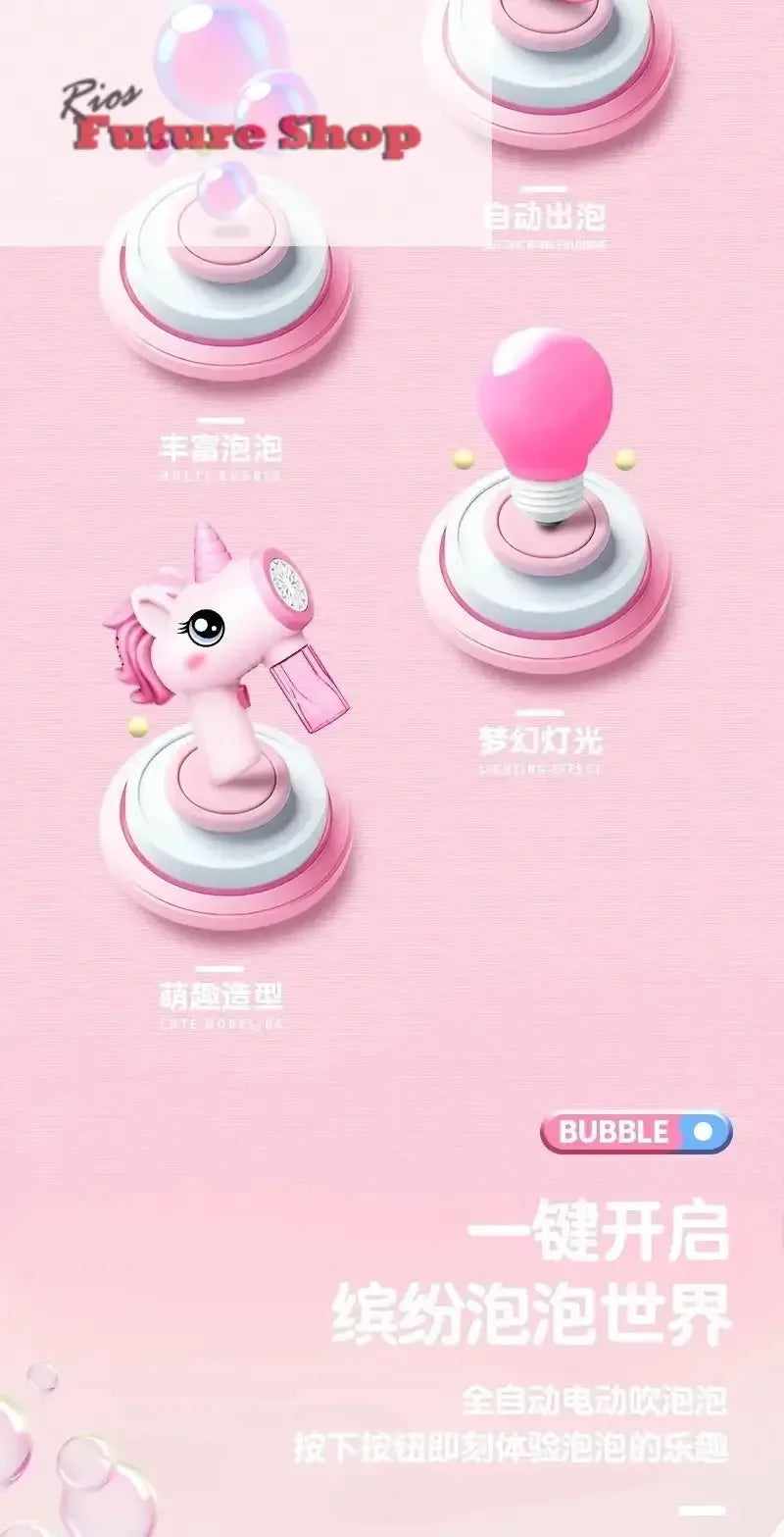 Unicorn electric bubble gun - Rios Future Shop