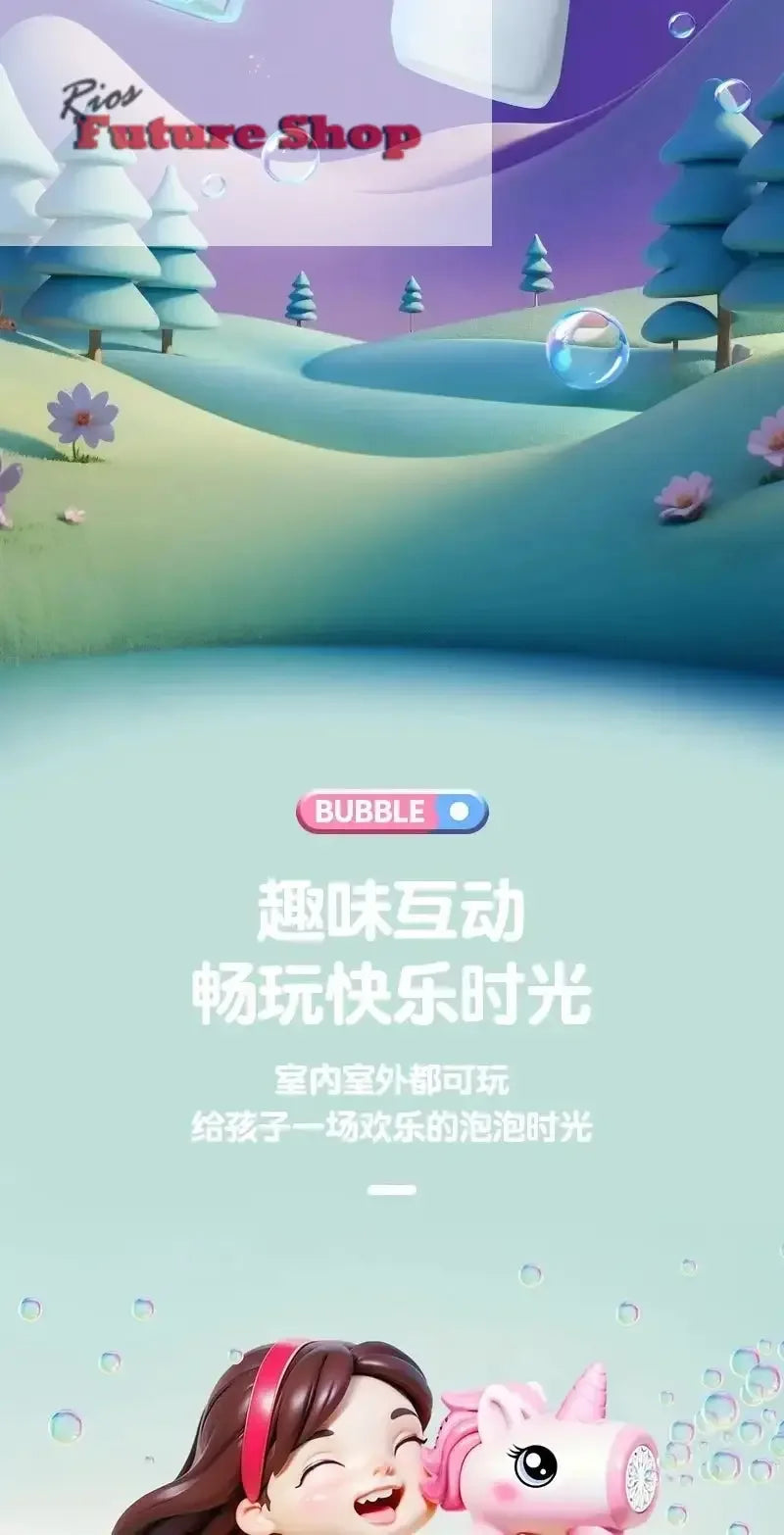 Unicorn electric bubble gun - Rios Future Shop