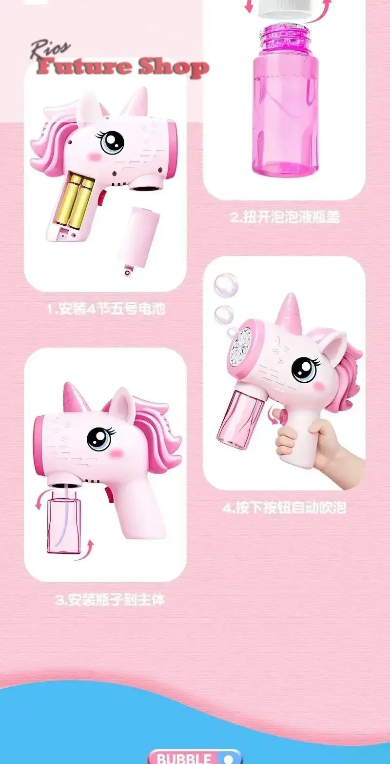 Unicorn electric bubble gun - Rios Future Shop