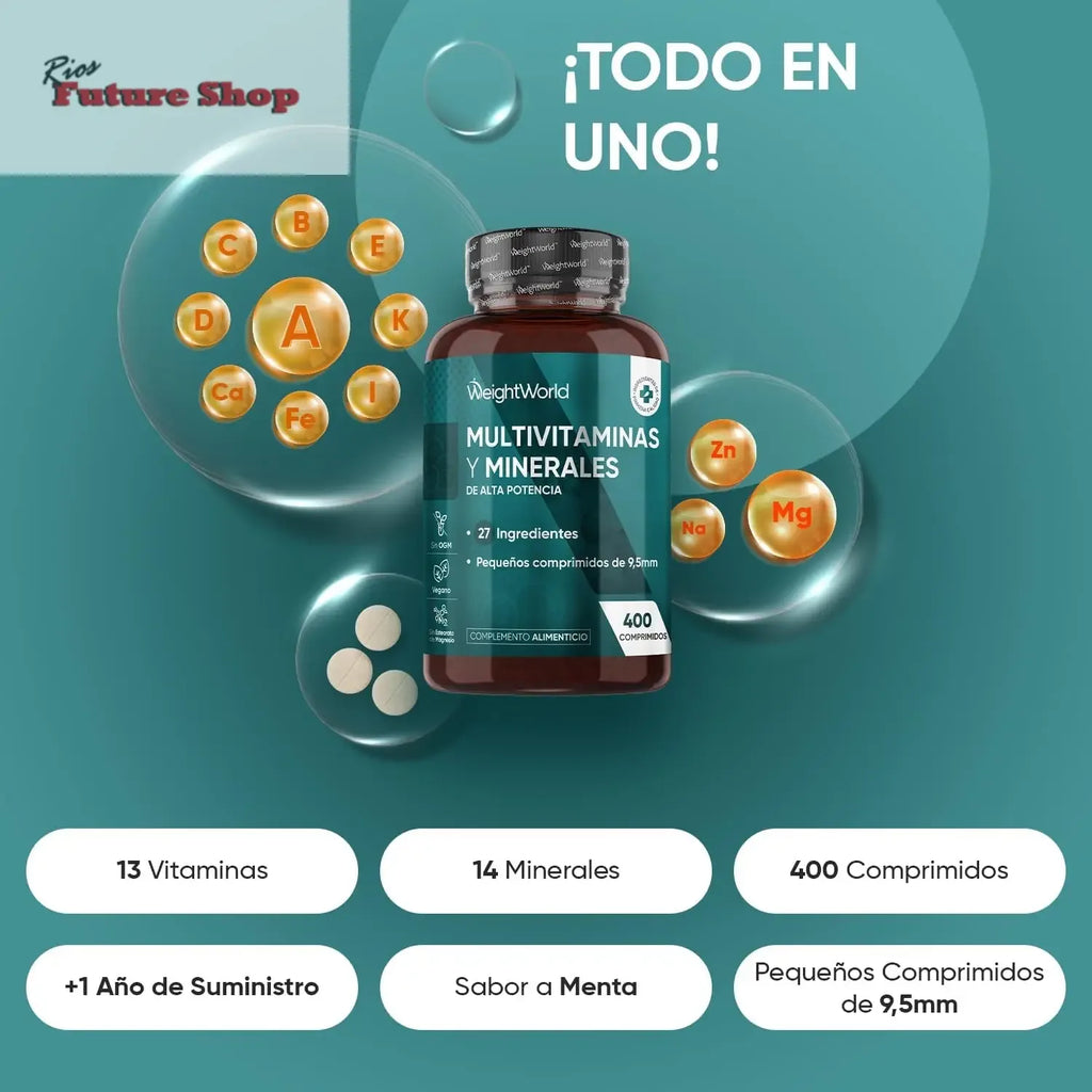 Vibrant Life Multivitamins & Minerals - 400 Vegan Tablets Packed with 27 Essential Nutrients for Optimal Health - Rios Future Shop