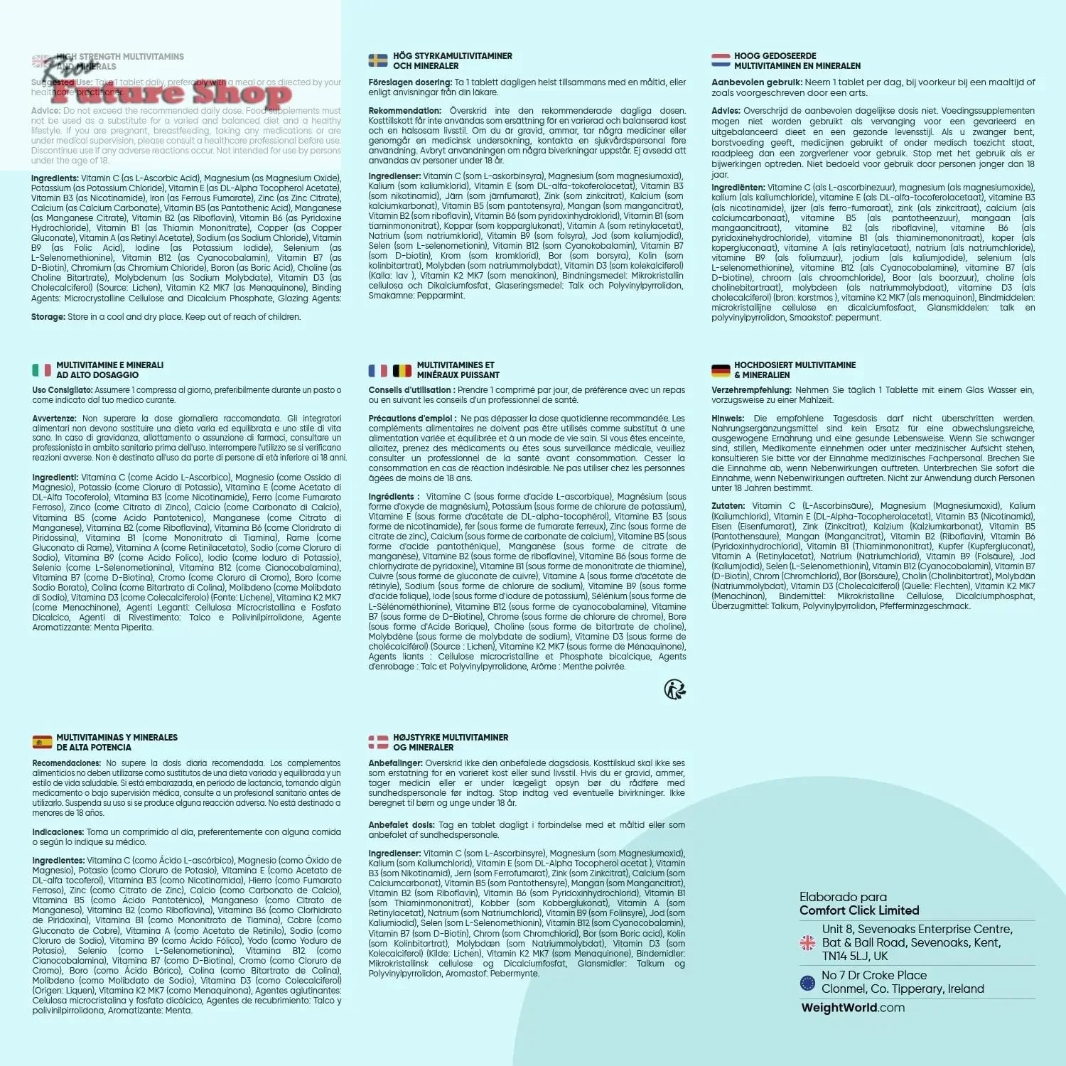 Vibrant Life Multivitamins & Minerals - 400 Vegan Tablets Packed with 27 Essential Nutrients for Optimal Health - Rios Future Shop