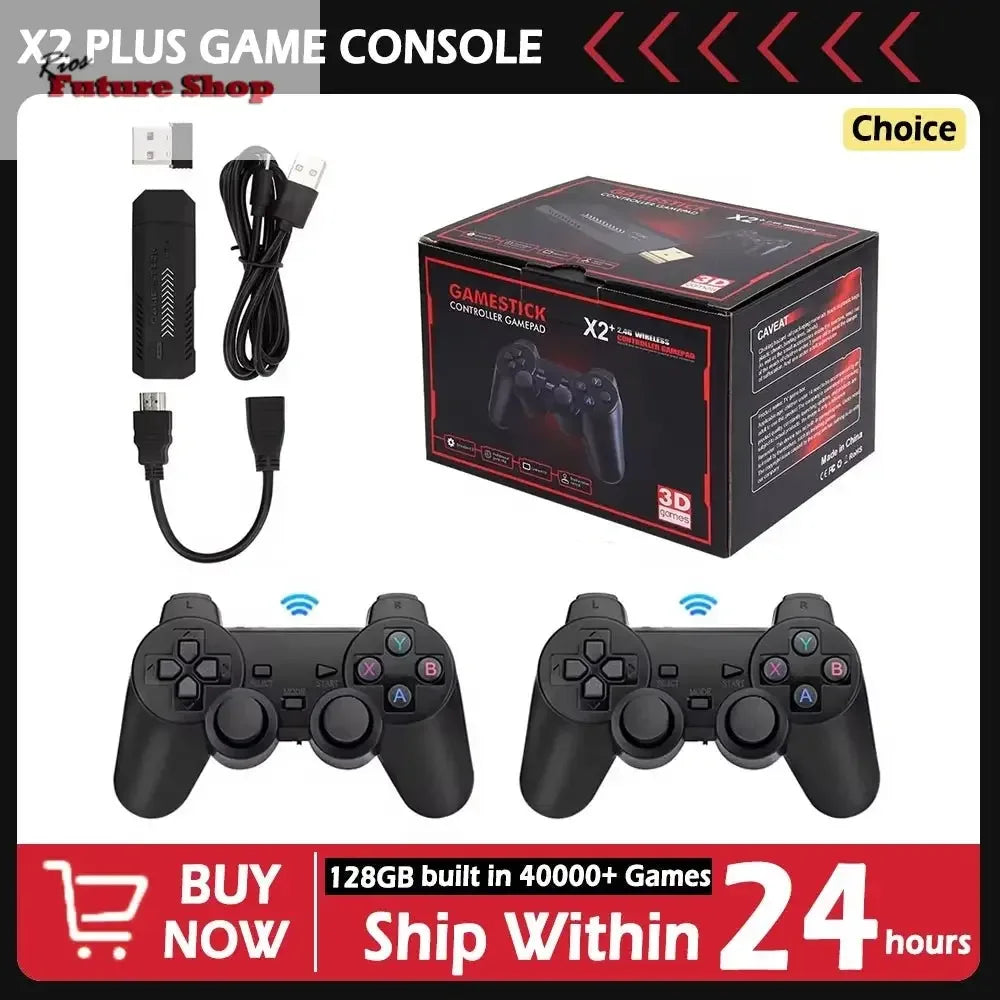 Video Game Console X2 Plus 4K HD Retro 40000 Games - Rios Future Shop