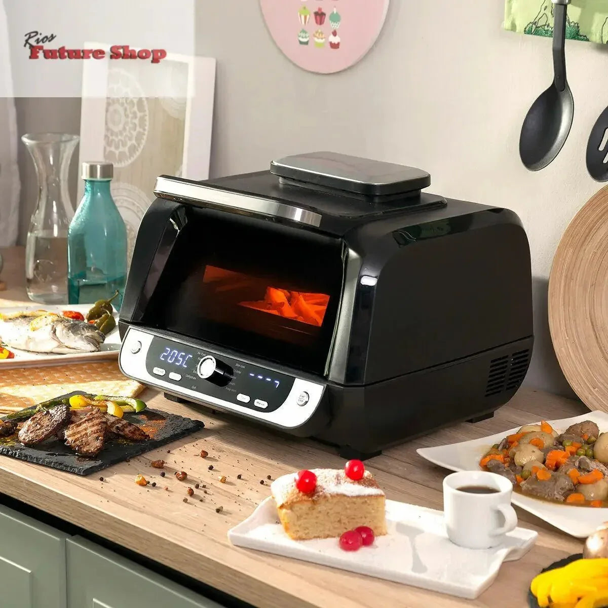 Airfry com Grill, Acessórios e Receitario I 12-1- 3400W 6L - Rios Future Shop