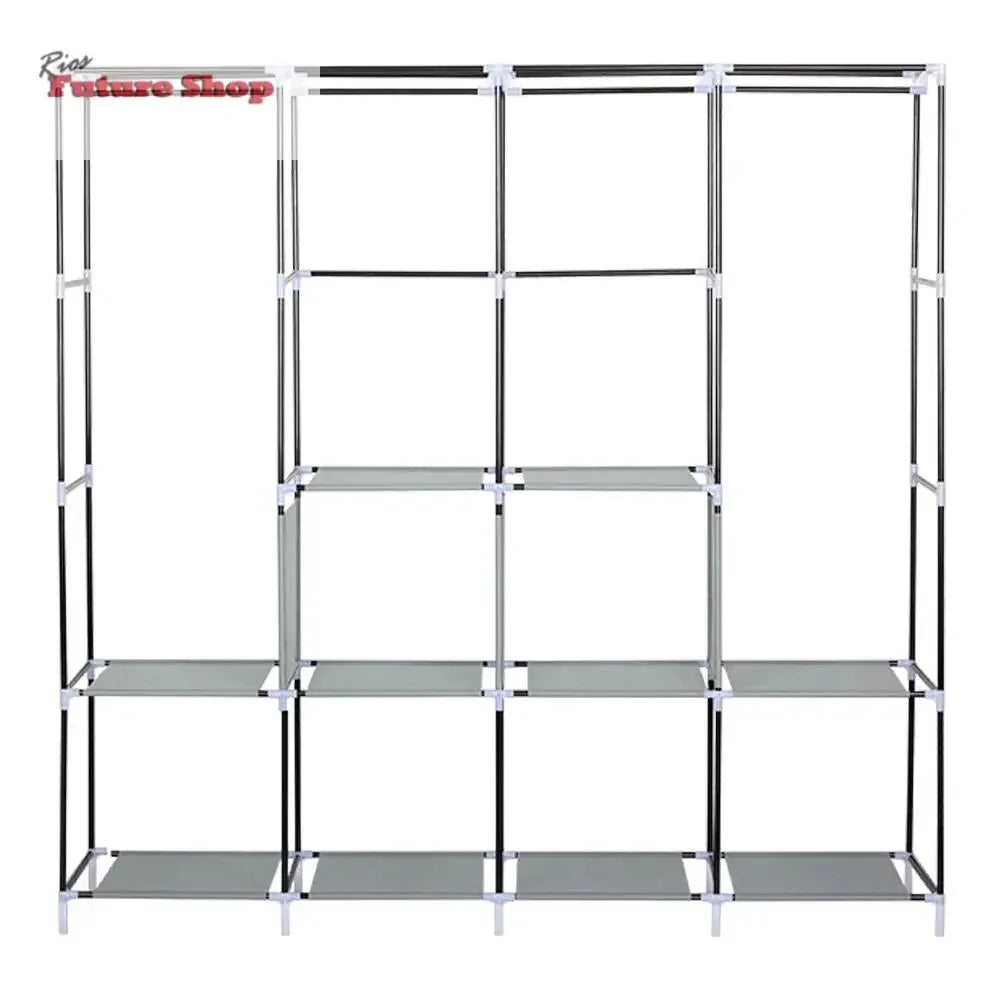 Armario de Tela Armario Ropero con Cubierta de Tela no Tejida 167 X 170 X 45 cm - Rios Future Shop