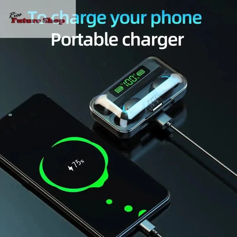 Auriculares inalámbricos F9 LED - Rios Future Shop