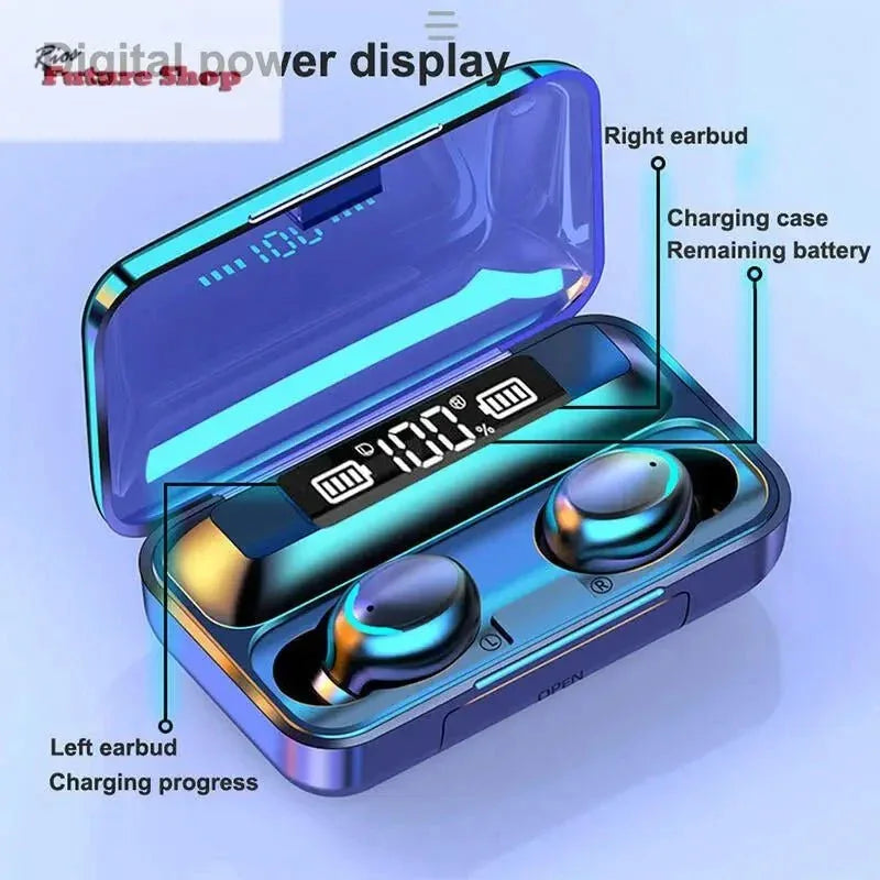 Auriculares inalámbricos F9 LED - Rios Future Shop