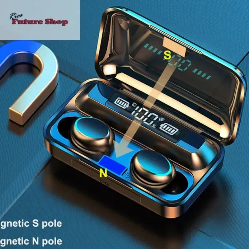 Auriculares inalámbricos F9 LED - Rios Future Shop