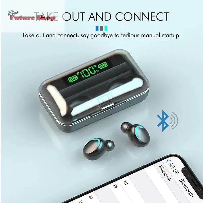 Auriculares inalámbricos F9 LED - Rios Future Shop