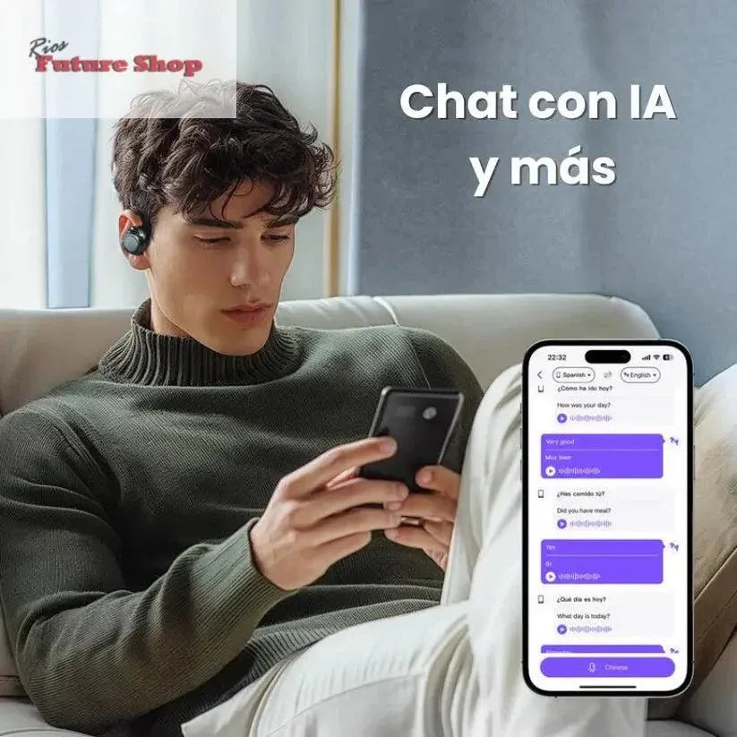 Auriculares Tradutores Instantaneos em Tempo Real - Rios Future Shop