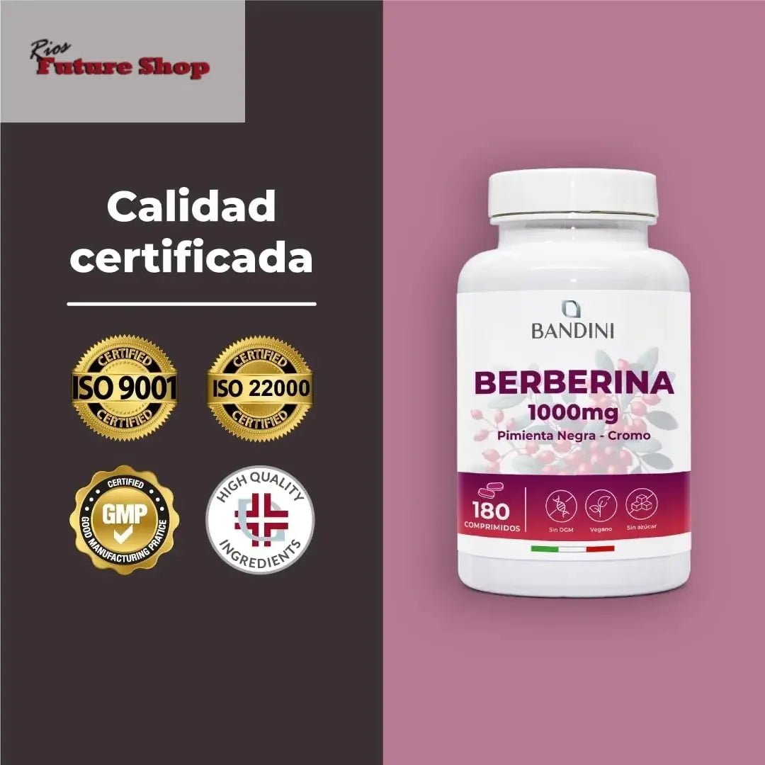 Bandini® Berberine 1000mg | Pure High-Dose Vegan Capsules | 180 Count - Rios Future Shop