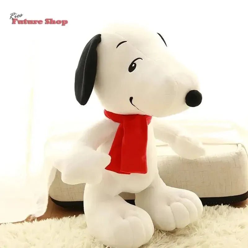 Big Size Dog Snoopy Plush Toy Cute Soft Anime Cartoon Wearing Scarf Animal Stuffed Doll Girls Pillow Christmas Gifts for Kids - Rios Future Shop
