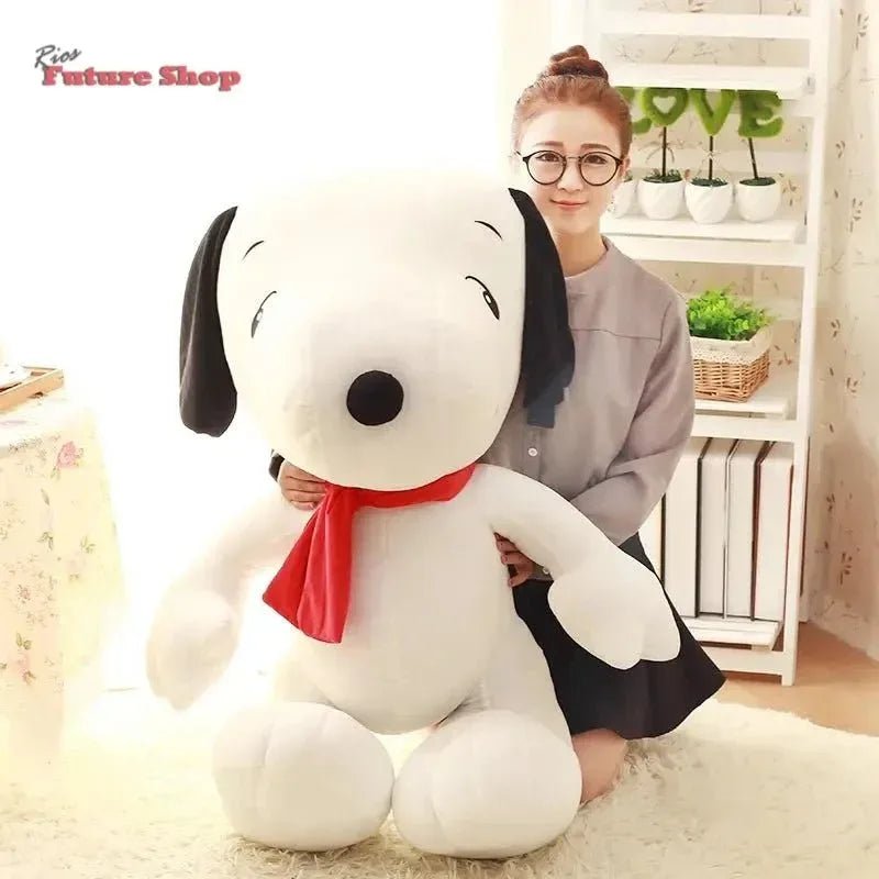 Big Size Dog Snoopy Plush Toy Cute Soft Anime Cartoon Wearing Scarf Animal Stuffed Doll Girls Pillow Christmas Gifts for Kids - Rios Future Shop