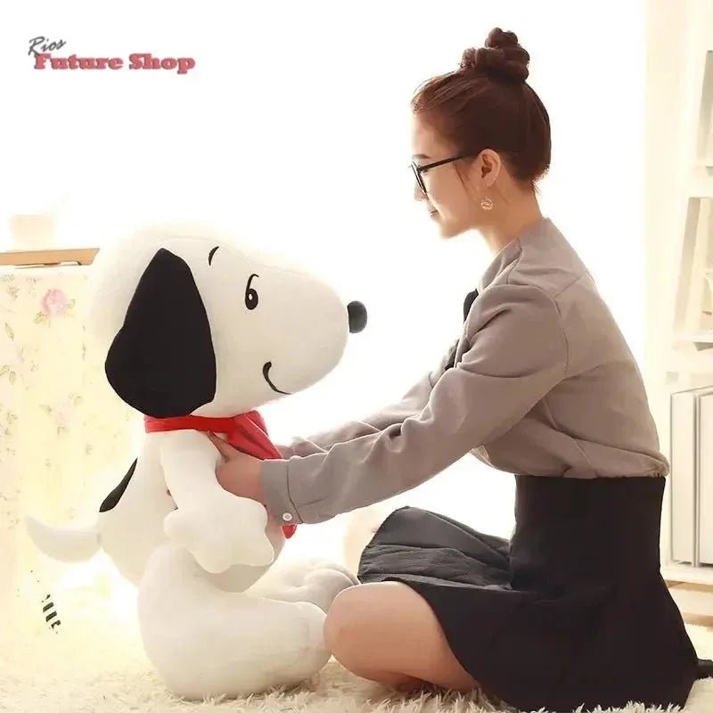 Big Size Dog Snoopy Plush Toy Cute Soft Anime Cartoon Wearing Scarf Animal Stuffed Doll Girls Pillow Christmas Gifts for Kids - Rios Future Shop