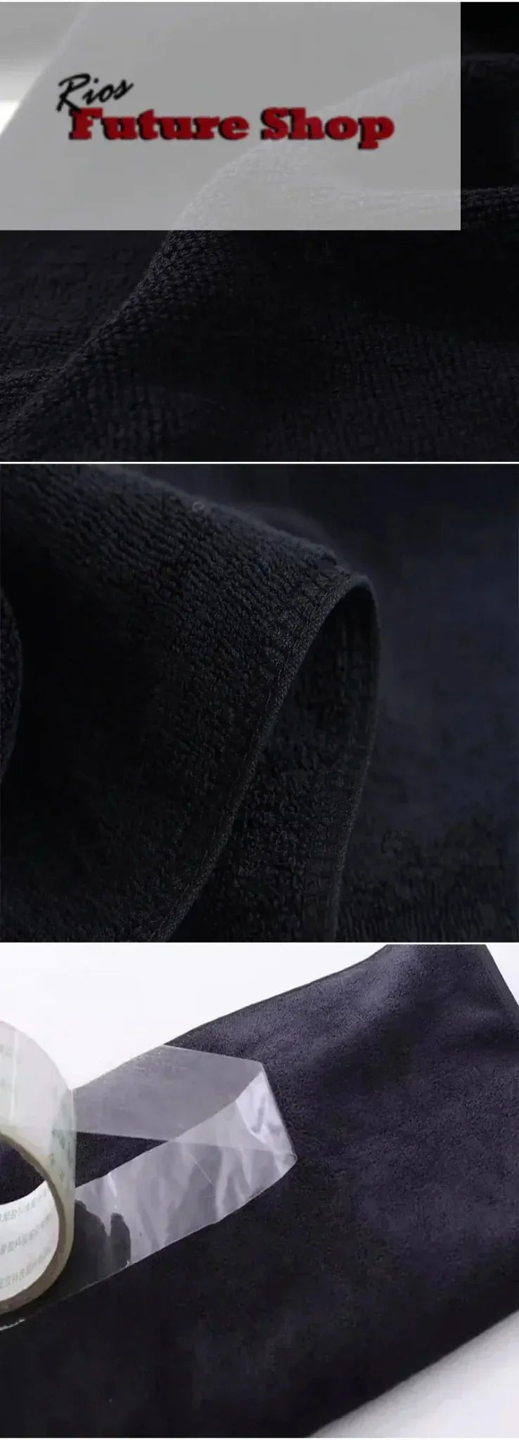 Black Towel Cotton Soft Face Towel - Rios Future Shop