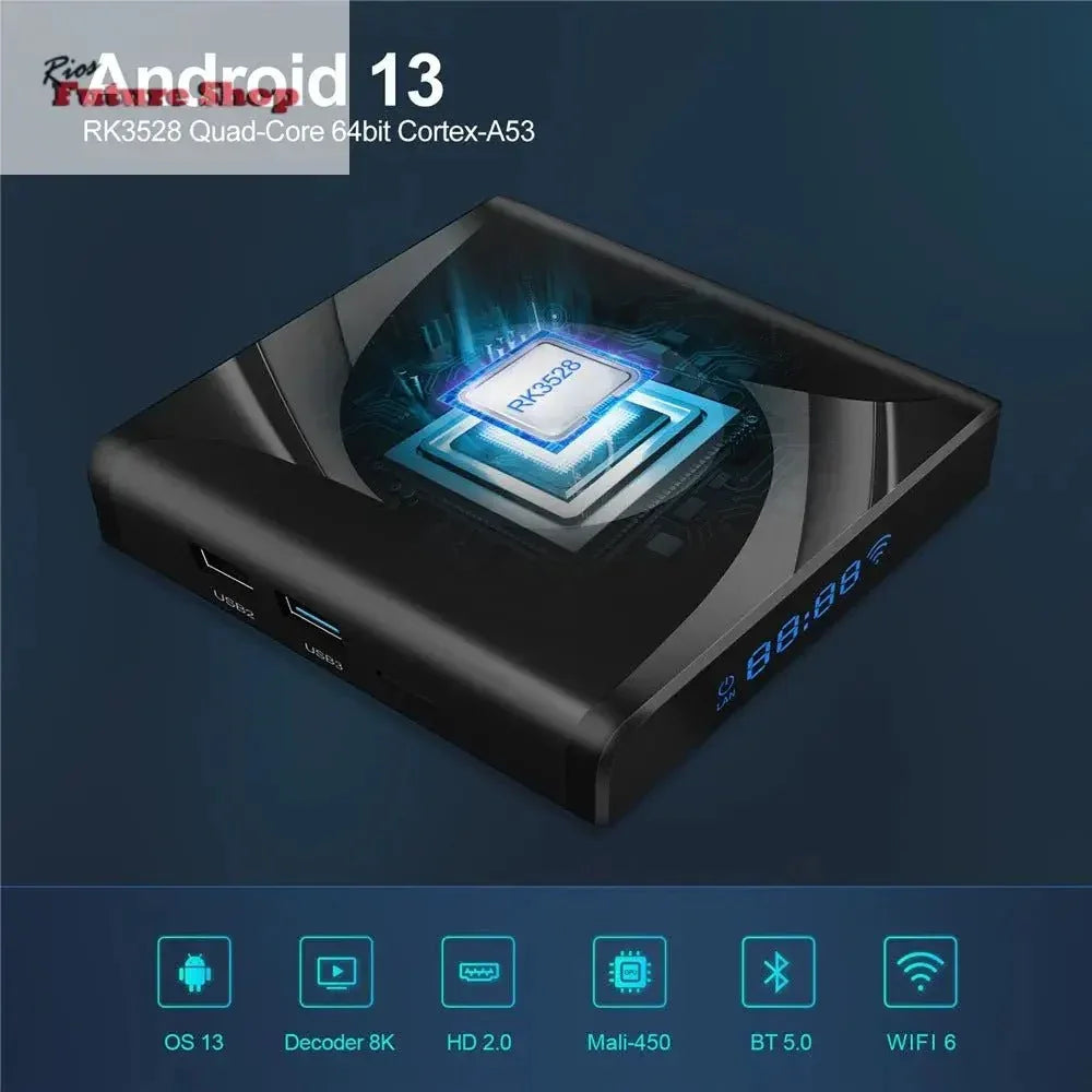 BOX TV WiFi6 Bluetooth 8K X88 PRO 13 - Rios Future Shop