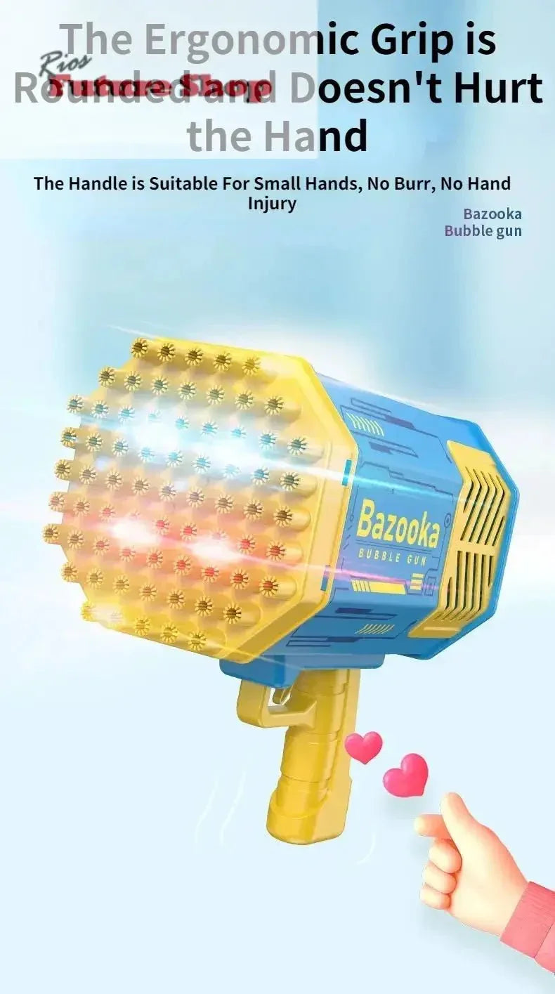 Bubble Gun Kids Toys Rocket 69 Holes - Rios Future Shop