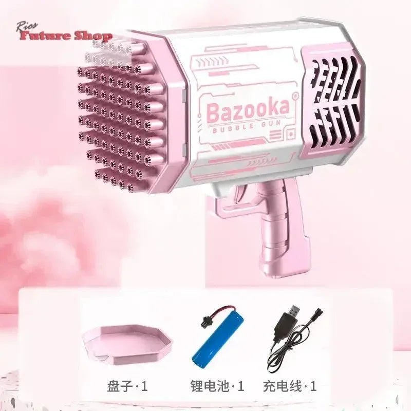 Bubble Gun Kids Toys Rocket 69 Holes - Rios Future Shop