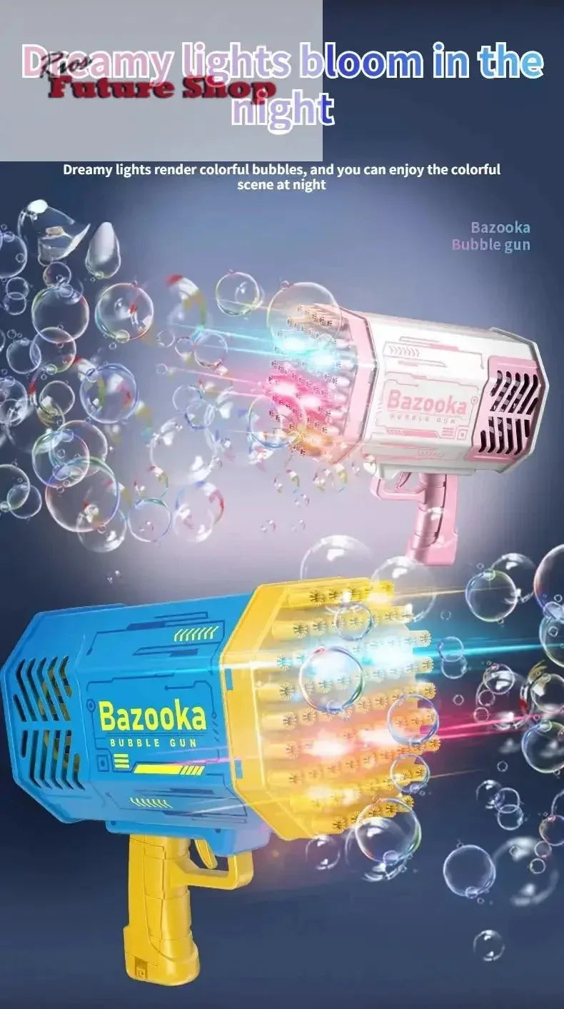 Bubble Gun Kids Toys Rocket 69 Holes - Rios Future Shop