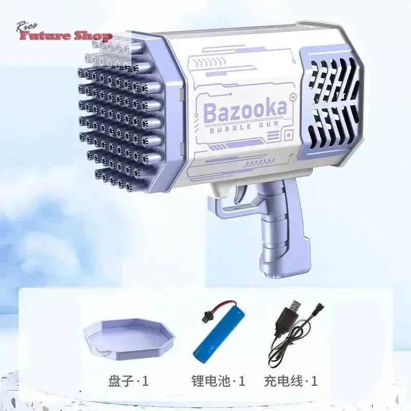 Bubble Gun Kids Toys Rocket 69 Holes - Rios Future Shop