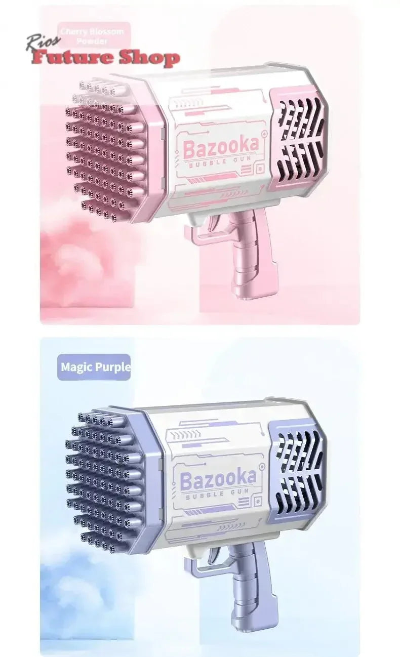 Bubble Gun Kids Toys Rocket 69 Holes - Rios Future Shop