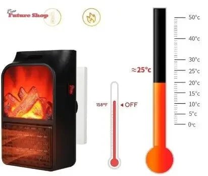 Calefactor chimenea con mando 1000 Watts - Rios Future Shop