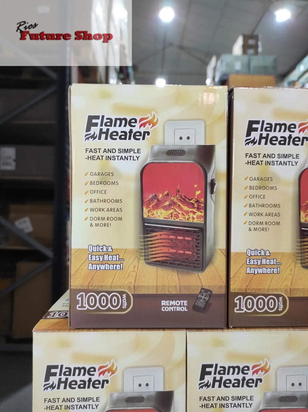 Calefactor chimenea con mando 1000 Watts - Rios Future Shop