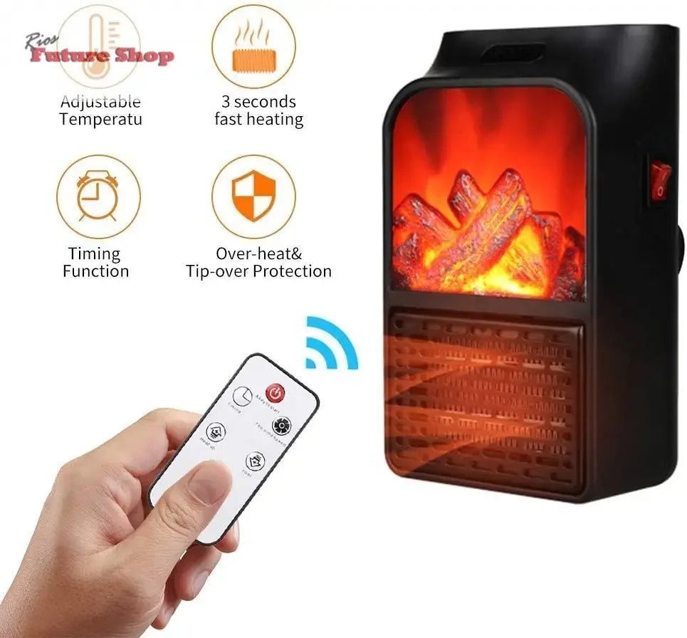 Calefactor chimenea con mando 1000 Watts - Rios Future Shop