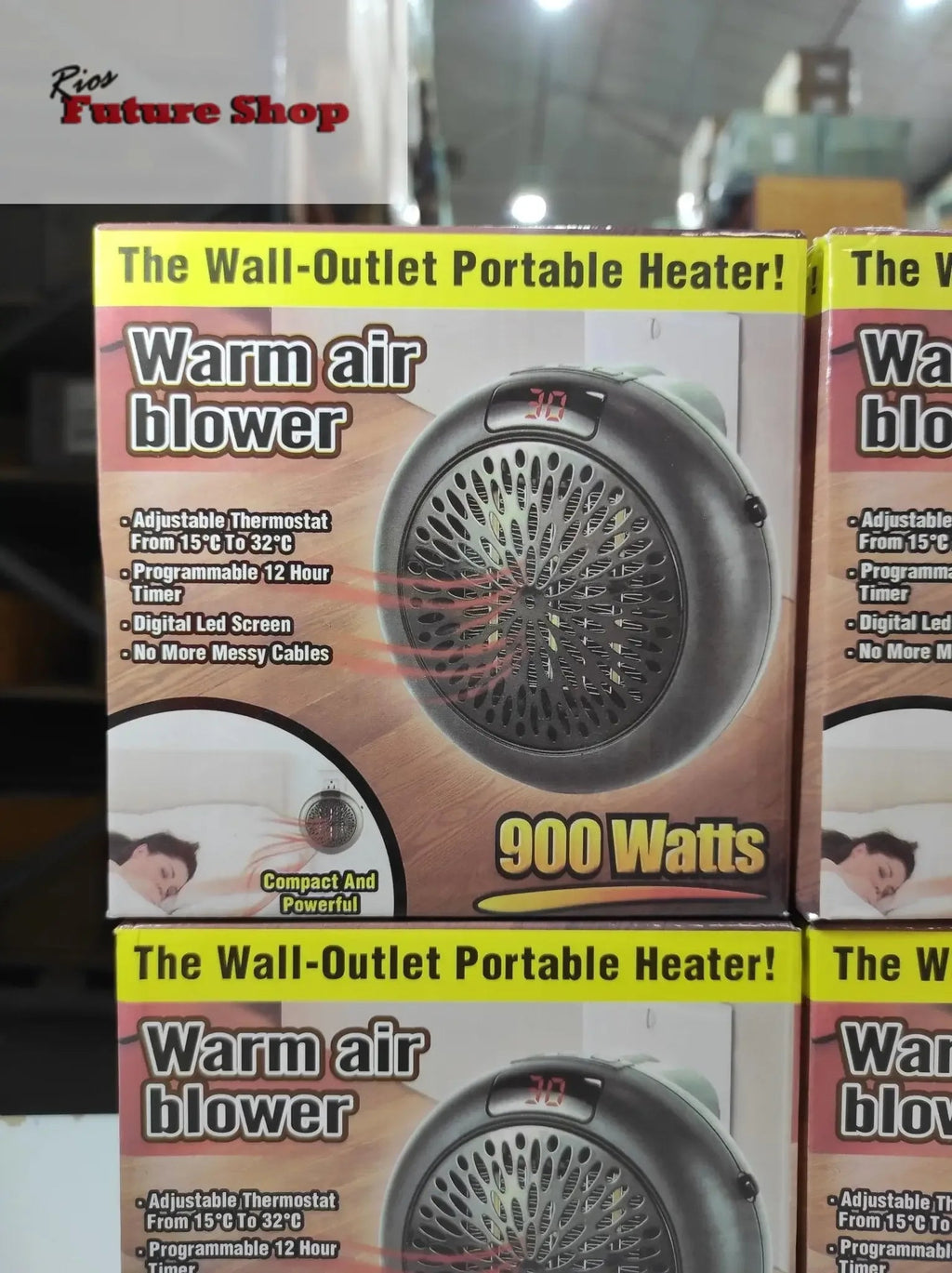Calefactor Redondo Portátil 900 Watts - Rios Future Shop