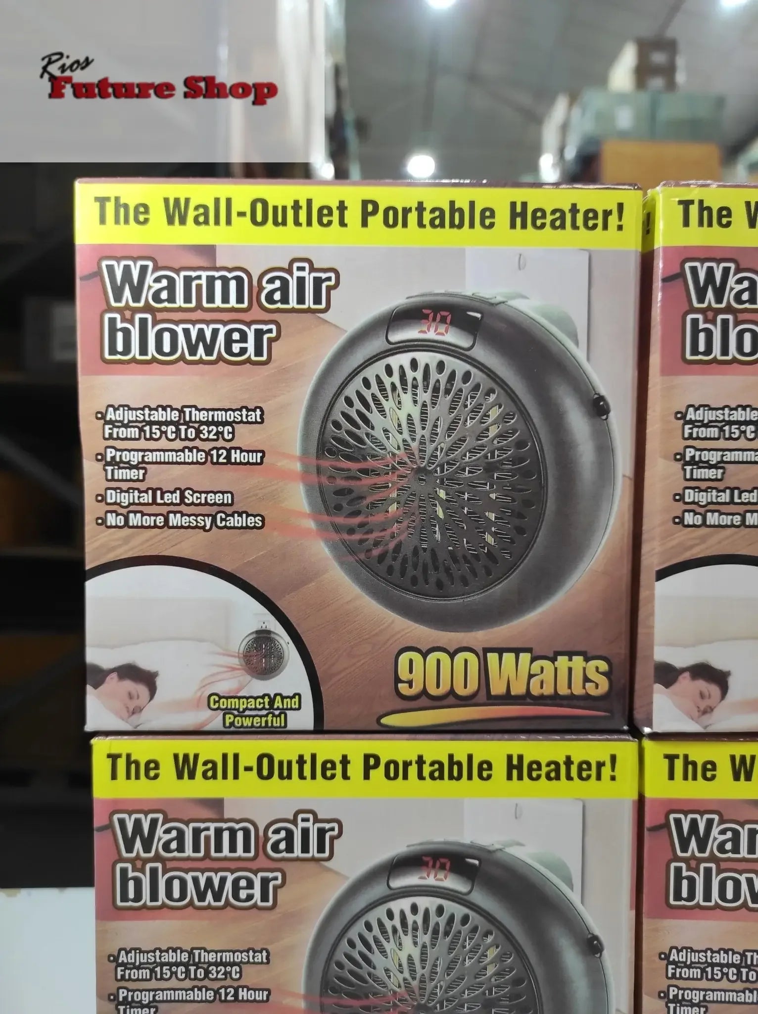 Calefactor Redondo Portátil 900 Watts - Rios Future Shop