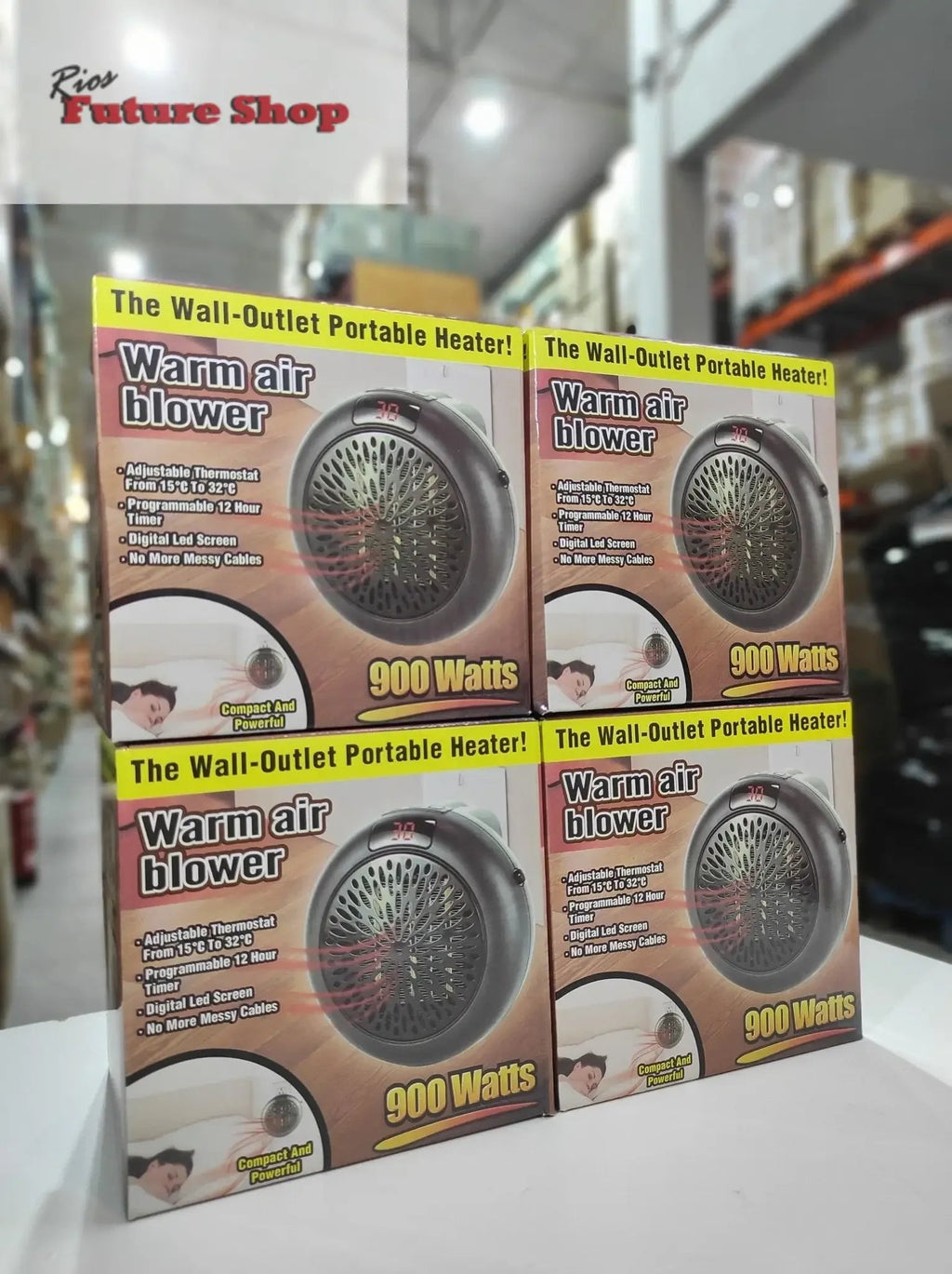 Calefactor Redondo Portátil 900 Watts - Rios Future Shop
