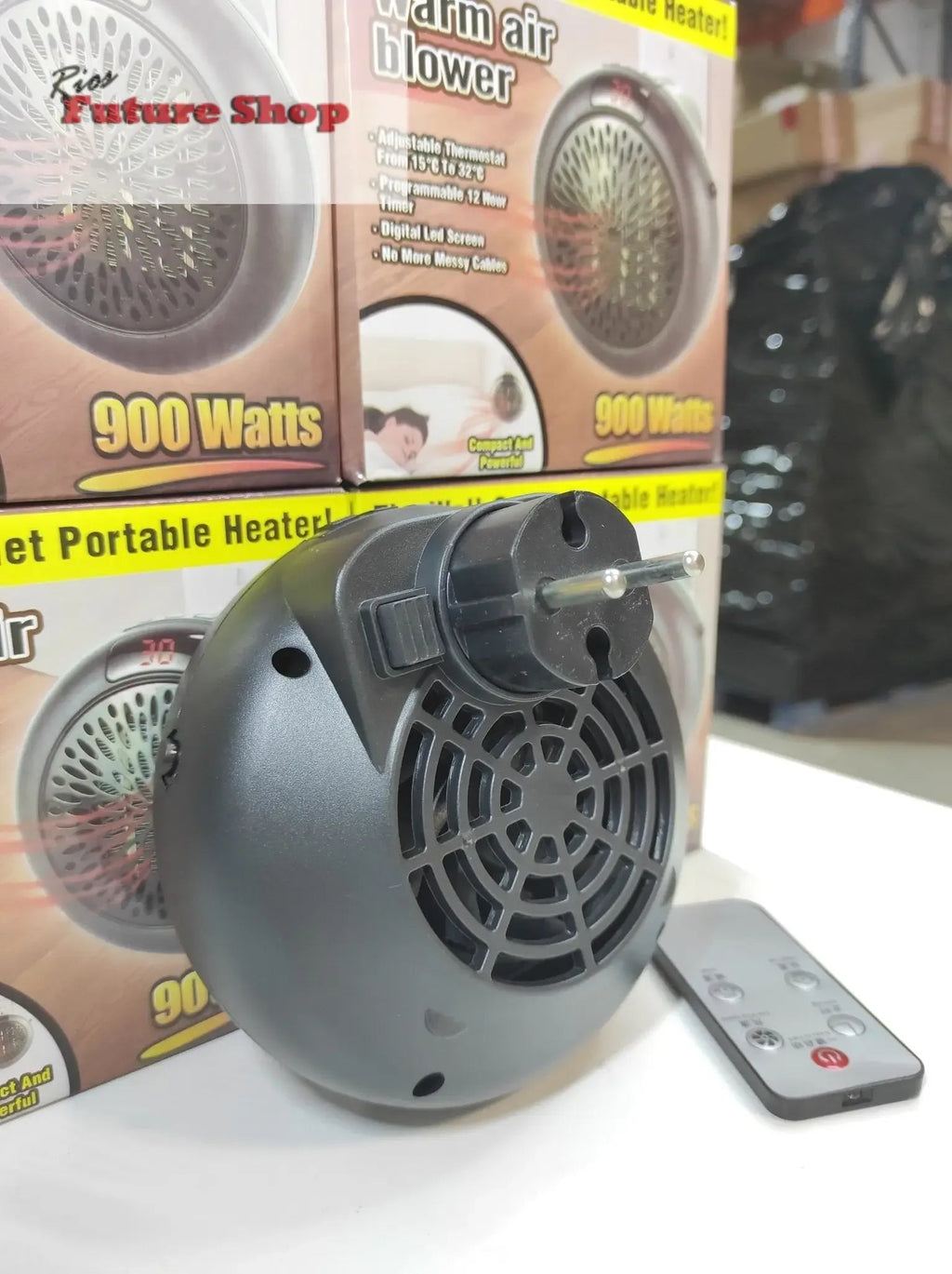 Calefactor Redondo Portátil 900 Watts - Rios Future Shop