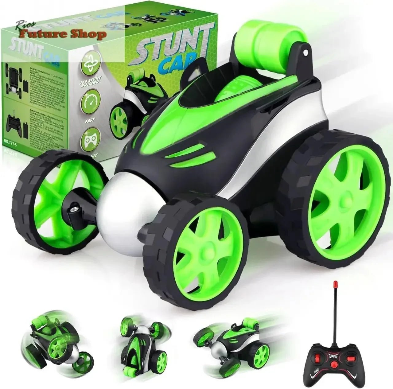 Carro Teledirigido Acrobático Stunt RC para crianças | Rotación 360° y Alta Velocidad - Rios Future Shop