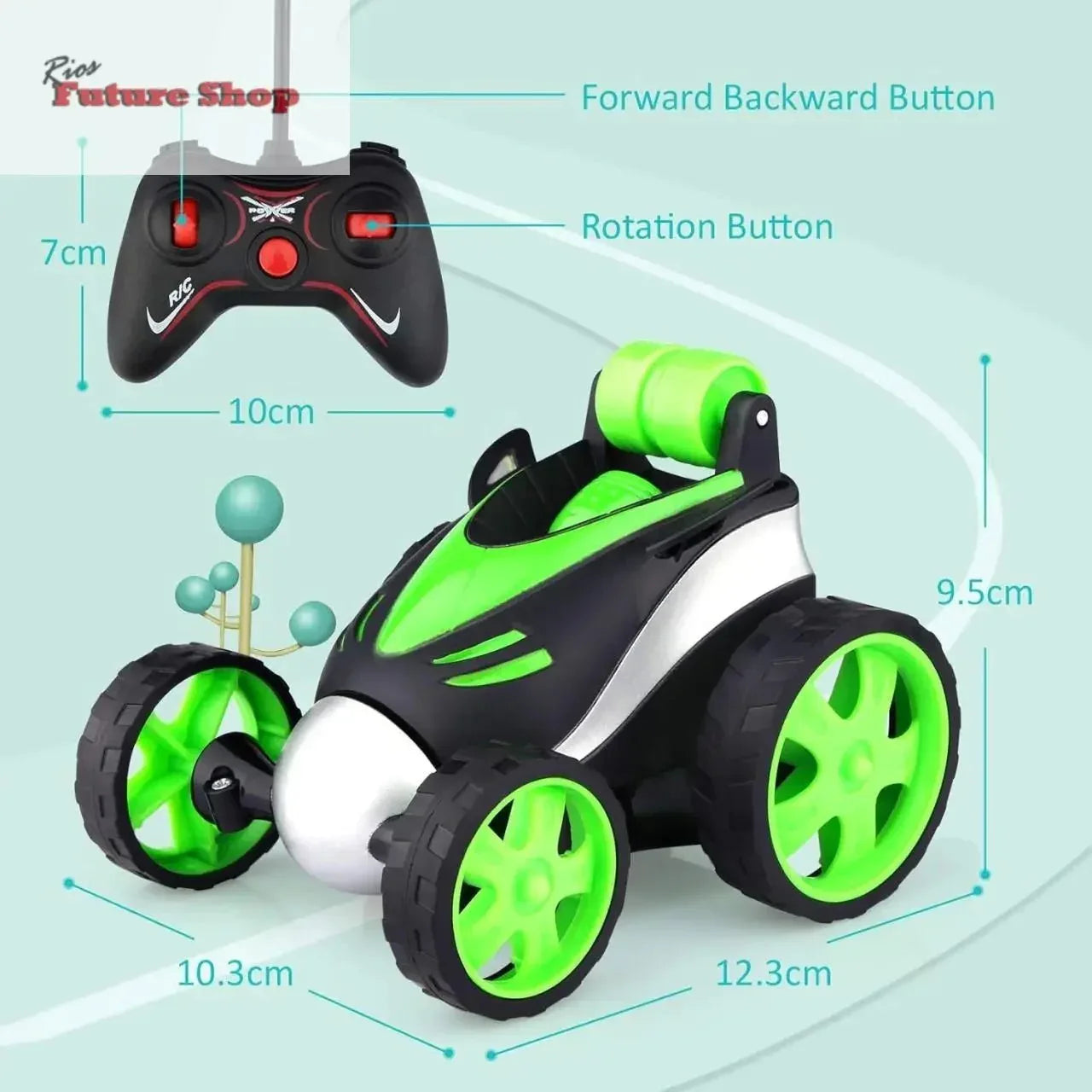Carro Teledirigido Acrobático Stunt RC para crianças | Rotación 360° y Alta Velocidad - Rios Future Shop