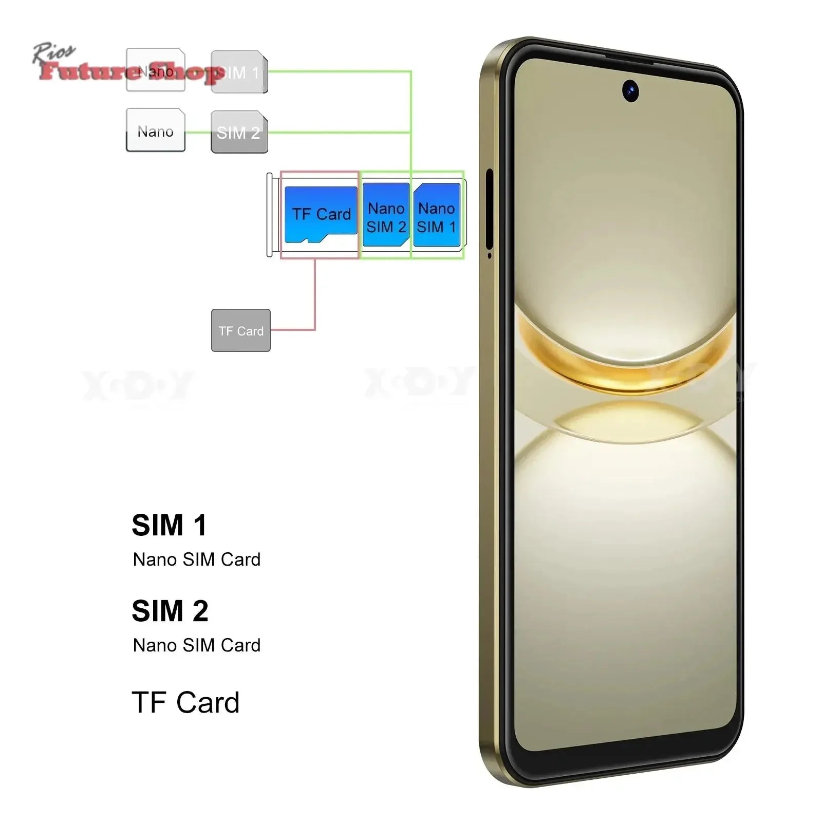 Cell phone,6.5 inch,3GB RAM,64GB ROM - Rios Future Shop