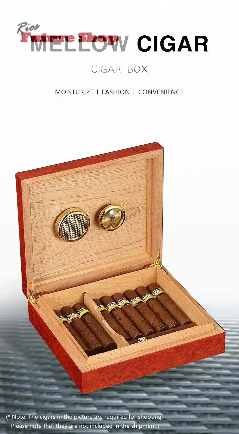 Cohiba Cedar Wood Travel Humidor - Rios Future Shop