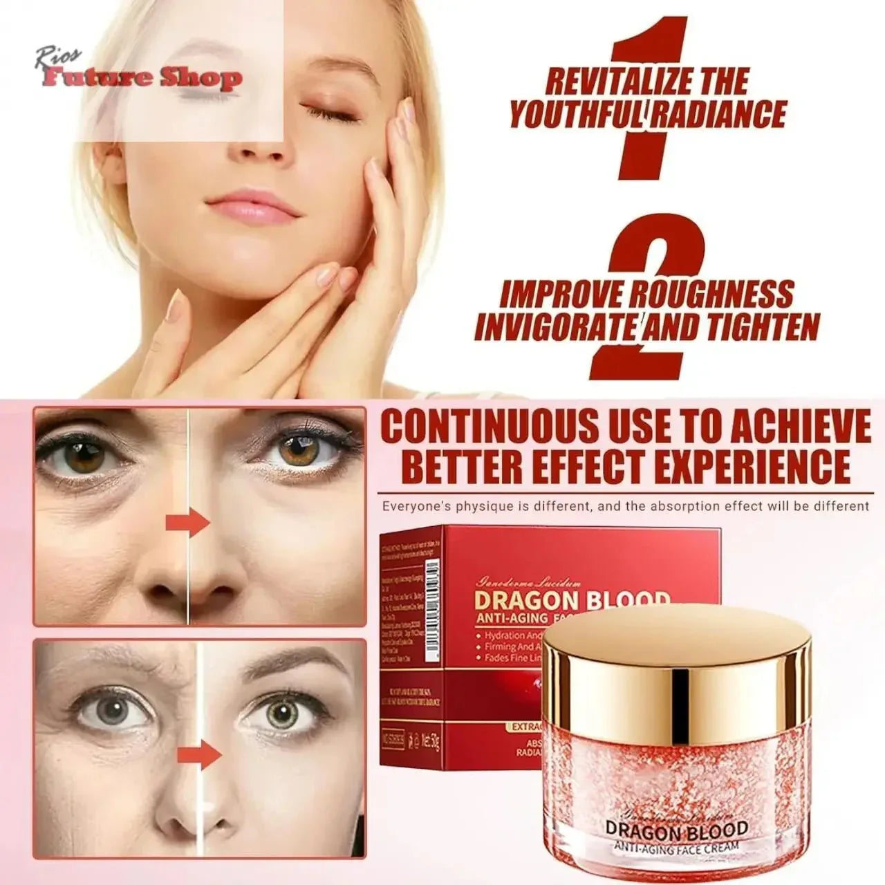 Crema de Cara Antiedad Sangre de Dragon 50g - Rios Future Shop