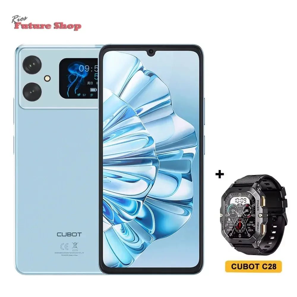 Cubot A20 4G Smart Phone Android 14 12GB(4GB+8GB Extend)+128GB 90Hz 6.745" HD+Display Face ID 5100mAh Cellphone - Rios Future Shop