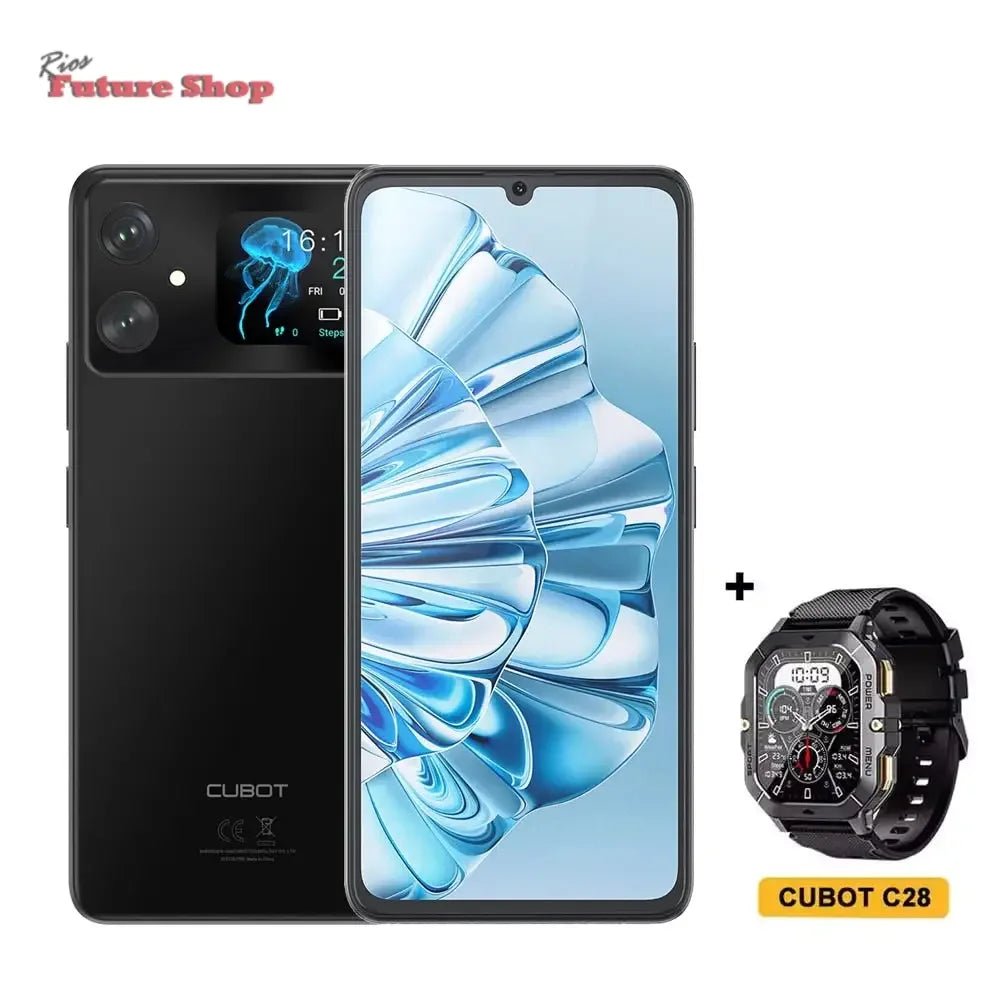 Cubot A20 4G Smart Phone Android 14 12GB(4GB+8GB Extend)+128GB 90Hz 6.745" HD+Display Face ID 5100mAh Cellphone - Rios Future Shop