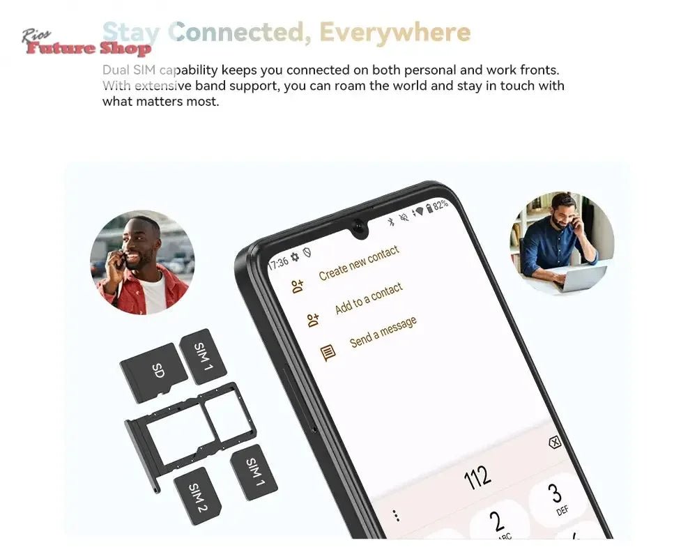 Cubot A20 4G Smart Phone Android 14 12GB(4GB+8GB Extend)+128GB 90Hz 6.745" HD+Display Face ID 5100mAh Cellphone - Rios Future Shop