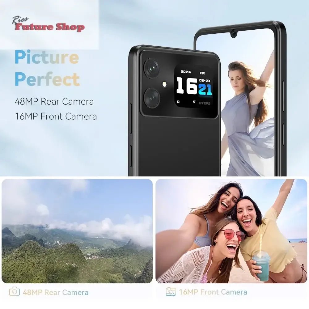 Cubot A20 4G Smart Phone Android 14 12GB(4GB+8GB Extend)+128GB 90Hz 6.745" HD+Display Face ID 5100mAh Cellphone - Rios Future Shop