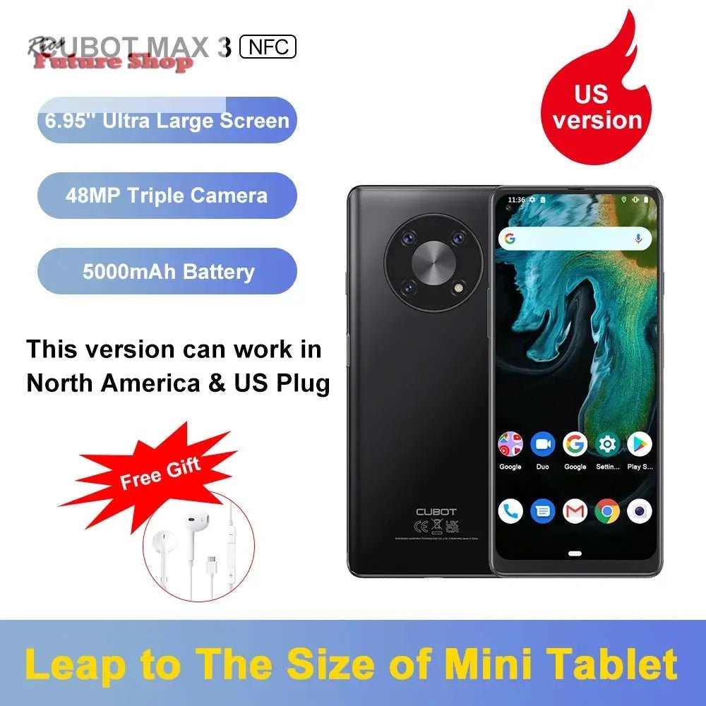 Cubot-MAX-3-Smartphone-6.95_-Ultra-Large-Screen-48MP-Triple-Camera-Cellphone-5000mAh-Battery-Celular-NFC-64GB-ROM-Android-11-OTG-DSersUSA-100013980 - Rios Future Shop