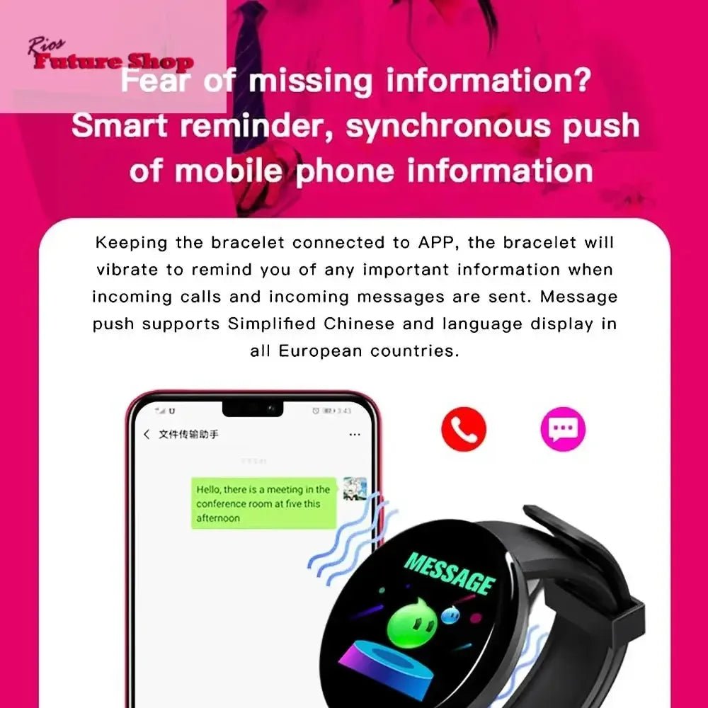 D18 Smart Watch for IOS Android - Rios Future Shop