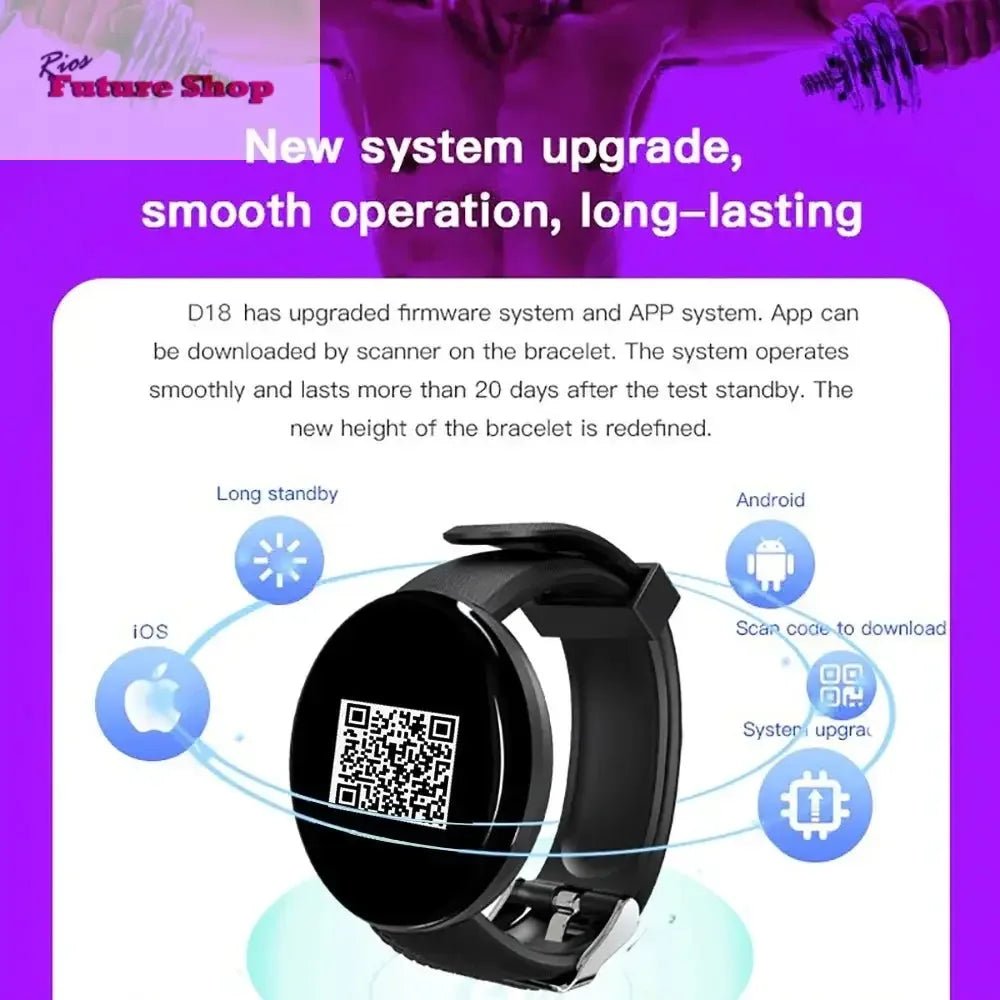 D18 Smart Watch for IOS Android - Rios Future Shop