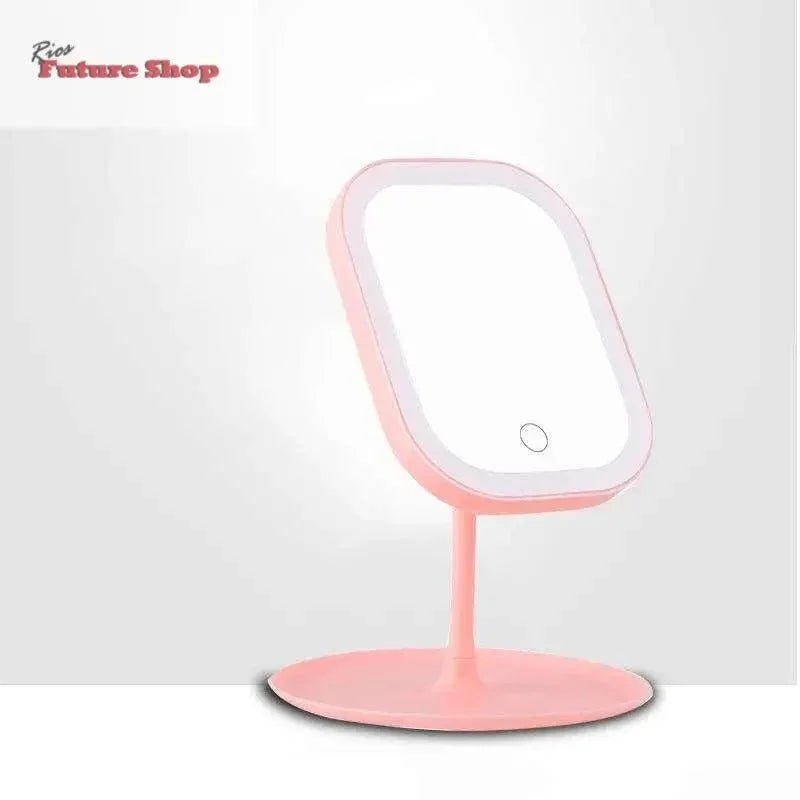 Desktop Mirror Dressing Mirror With Light Bulb Fill Light Beauty Makeup - Rios Future Shop
