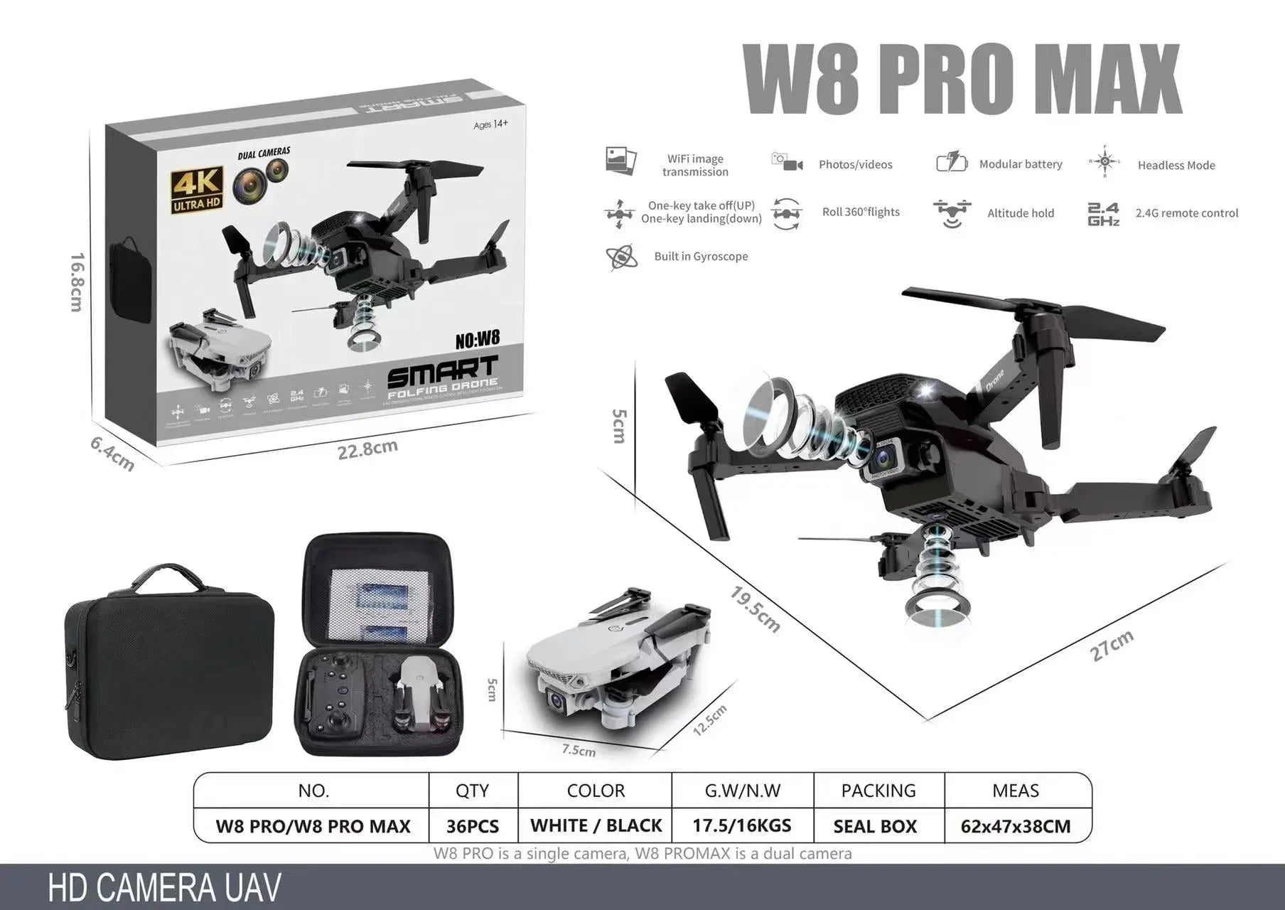 Drone 4K Cam + Pack Case - Rios Future Shop